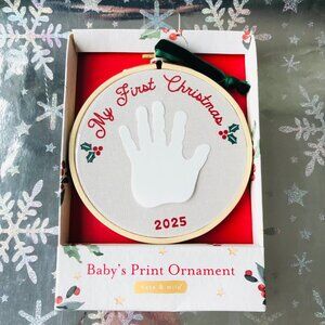 kate & milo Baby's Print Ornament My First Christmas  Holiday  Boy Girl